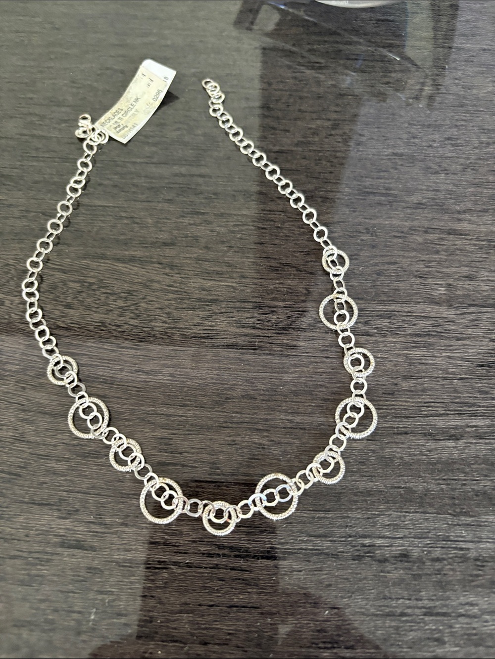 Silver Multi-Ring Link Necklace - Women Jewelry